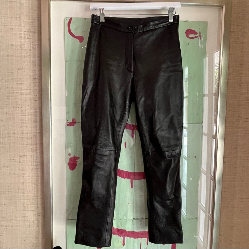 Black supple Leather Pants
